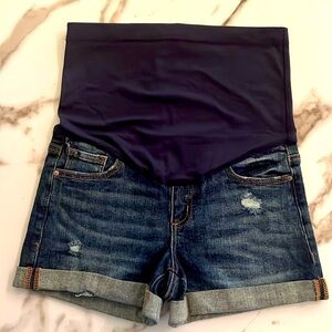 Spécial A Los Angeles Maternity 
Jean Shorts Cuff  Distressed dark wash  Size S